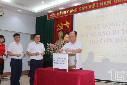 Sở Thông tin và Truyền thông Thái Nguyên phát động ủng hộ nhân dân bị thiệt hại do bão lũ
