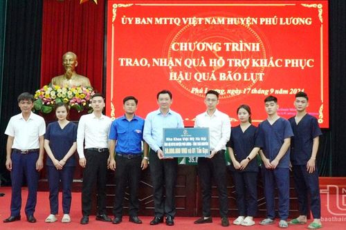 Phú Lương: Tiếp nhận ủng hộ, hỗ trợ trên 5 tỷ đồng khắc phục hậu quả cơn bão số 3
