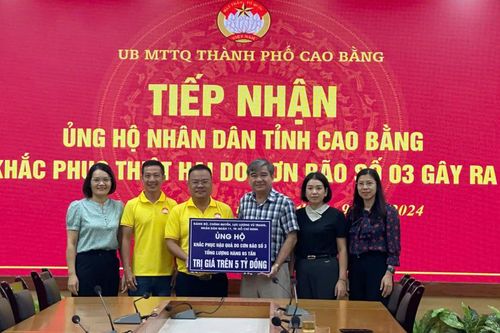 Thành phố tiếp nhận hơn 5,4 tỷ đồng hỗ trợ nhân dân khắc phục hậu quả cơn bão số 3