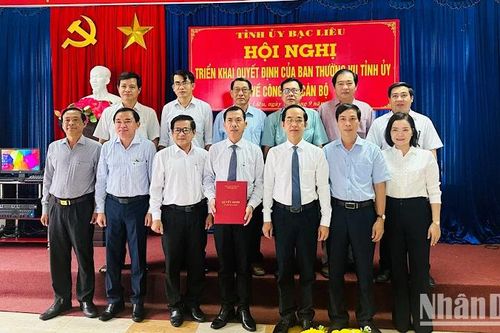 Tỉnh ủy Bạc Liêu tiếp tục điều động, luân chuyển, đề bạt nhiều cán bộ chủ chốt