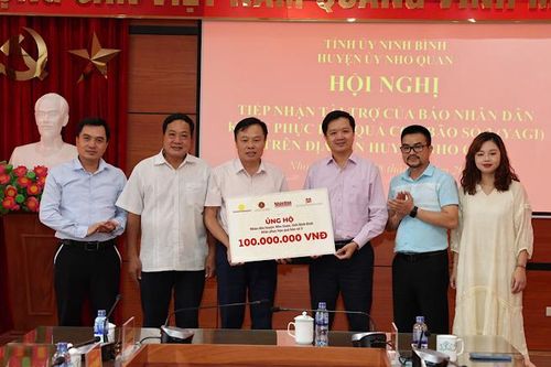 Ủng hộ người dân thiệt hại do bão số 3 tại huyện Nho Quan