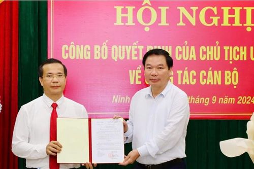 Ninh Bình bổ nhiệm tân Phó Giám đốc Sở Nội vụ