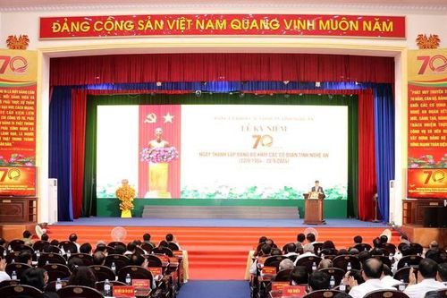 Kỷ niệm 70 năm thành lập Đảng bộ Khối Các cơ quan tỉnh Nghệ An