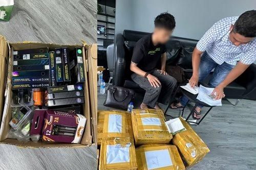 Thu giữ hàng trăm sản phẩm thuốc lá điện tử