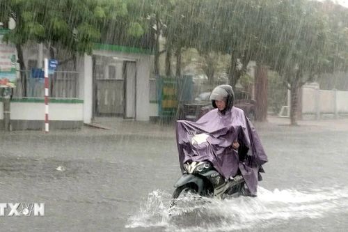 Quảng Nam: Nhiều tuyến đường ở thành phố Tam Kỳ bị ngập nước do mưa lớn