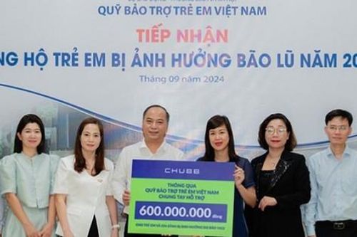 Chubb Life Việt Nam hỗ trợ đợt 1 số tiền 600 triệu đồng đến trẻ em và gia đình chịu ảnh hưởng bão số 3