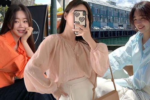 Áo blouse dài tay được hội mặc đẹp thi nhau diện trong mùa thu