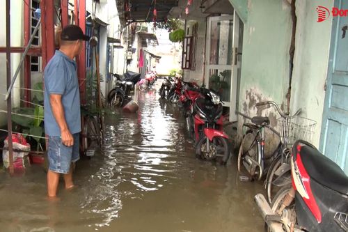 Nước sông Đồng Nai dâng cao, gây ngập một số khu dân cư tại Biên Hòa