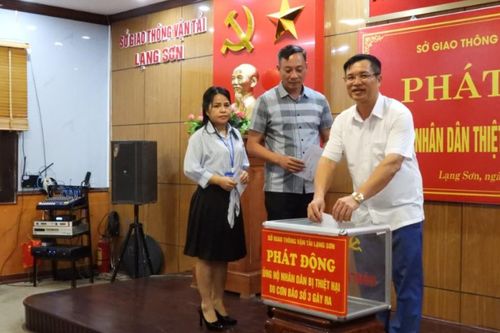 Sở Giao thông Vận tải: Ủng hộ 74,5 triệu đồng hỗ trợ người dân bị thiệt hại do cơn bão số 3