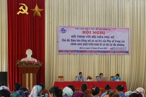 Hội Phụ nữ xã Nấm Lư tổ chức Hội nghị đối thoại chính sách với hội viên phụ nữ