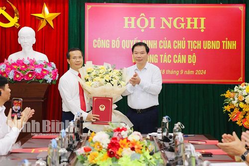 Chủ tịch UBND huyện Yên Khánh giữ chức Phó Giám đốc Sở Nội vụ