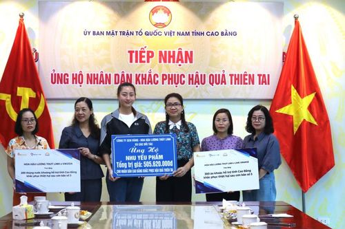 Hoa hậu Lương Thùy Linh ủng hộ quê hương Cao Bằng khắc phục hậu quả thiên tai