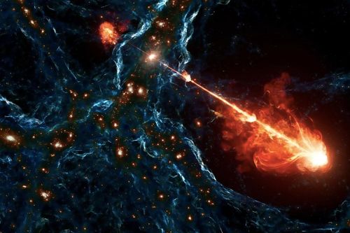 Cặp tia plasma có kích thước kỷ lục bắn ra từ hố đen khổng lồ