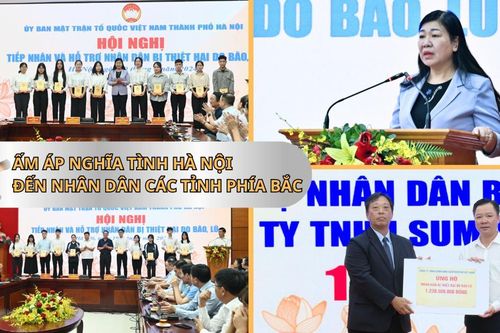 Ấm áp nghĩa tình Hà Nội đến Nhân dân các tỉnh phía Bắc