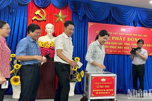 Bạc Liêu tiếp tục đẩy mạnh hỗ trợ các tỉnh miền bắc khắc phục thiên tai