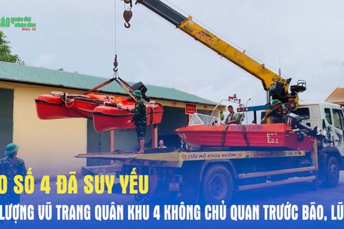 Bão số 4 đã suy yếu, Lực lượng vũ trang Quân khu 4 không chủ quan trước bão, lũ