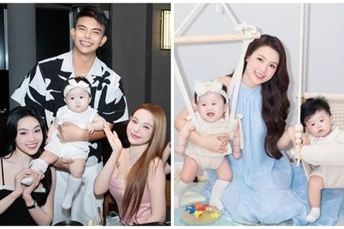 Cặp song sinh nhà Sam 'ngậm thìa vàng', được dàn sao cưng chiều