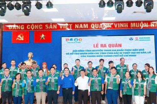 Tuổi trẻ TPHCM lên đường ra miền Bắc hỗ trợ đồng bào khắc phục hậu quả do bão số 3