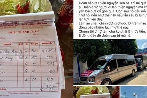 Yên Bái kiểm tra nhà hàng bị tố 'chặt chém' đoàn từ thiện bão lũ