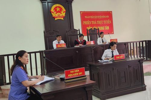 TAND huyện Đông Sơn tổ chức phiên tòa trực tuyến rút kinh nghiệm