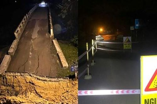 Sập cầu Ngòi Móng ở Hòa Bình, cấm tuyệt đối người và phương tiện qua cầu