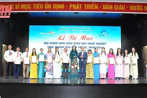 Trao 74 giải tập thể, cá nhân tại Hội giảng nhà giáo giáo dục nghề nghiệp tỉnh Thanh Hóa lần thứ IX năm 2024