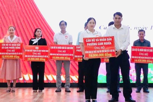UBMTTQ Việt Nam TP. Cam Ranh tiếp nhận 1,7 tỷ đồng ủng hộ đồng bào miền Bắc khắc phục thiệt hại do bão