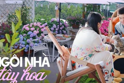 Cải tạo sân thượng 10 năm tuổi, cặp vợ chồng sinh năm 1980 mất 5 năm để có được cuộc sống thơ mộng như mơ