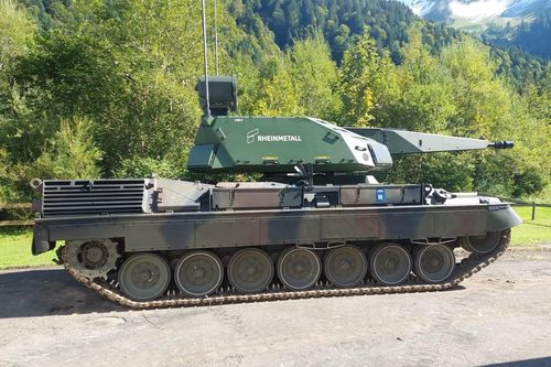 Hệ thống phòng không Skyranger 35 được lắp đặt trên khung gầm xe tăng Leopard 1