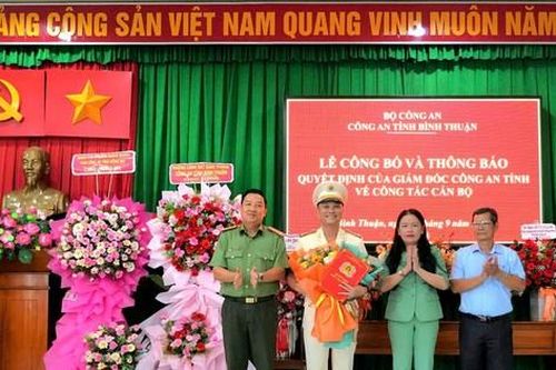 Triển khai quyết định của Giám đốc Công an tỉnh Bình Thuận về công tác cán bộ