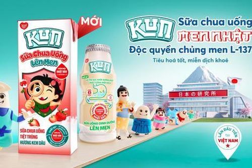 Chủng men L-137 (L 137) độc quyền trong Sữa chua uống KUN Men Nhật, giúp trẻ có hệ tiêu hóa khỏe mạnh