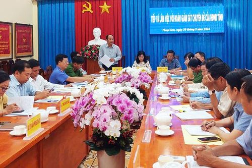 Đoàn giám sát HĐND tỉnh làm việc với huyện Thoại Sơn