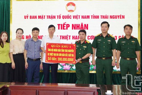 Thái Nguyên san sẻ khó khăn với đồng bào bị bão lũ