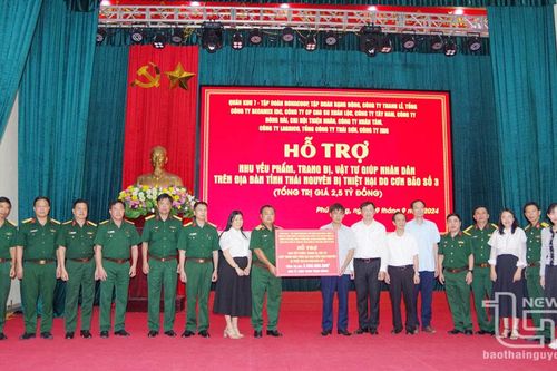 Hỗ trợ 2,5 tỷ đồng giúp nhân dân Thái Nguyên khắc phục hậu quả bão lũ