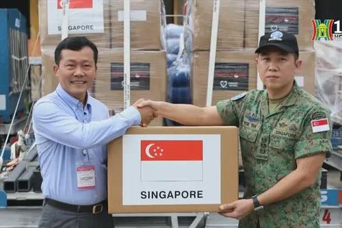 Tiếp nhận hàng viện trợ khẩn cấp của Chính phủ Singapore