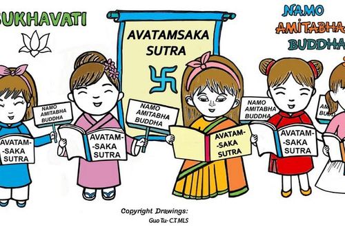 Những hình vẽ ngộ nghĩnh về Bộ kinh Hoa Nghiêm (Avatamsaka sutra)