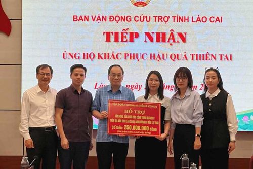 Tập đoàn Sunwah hỗ trợ Lào Cai 250 triệu đồng khắc phục hậu quả mưa lũ