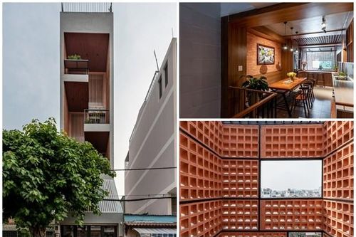 Nhà phố với mặt tiền 'lọc ánh sáng' độc đáo giữa TP HCM