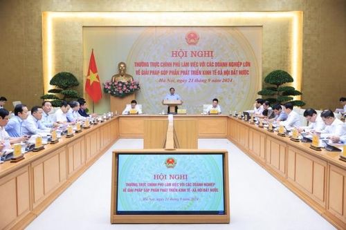 Thủ tướng chủ trì hội nghị làm việc với các doanh nghiệp lớn về giải pháp góp phần phát triển đất nước