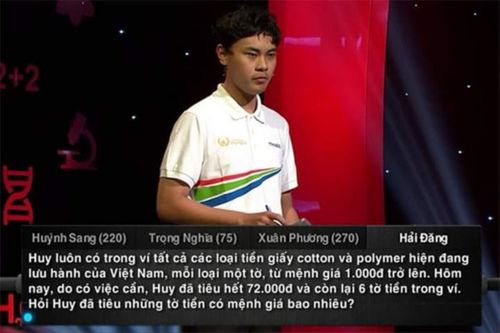 Câu hỏi về tiền từng khiến thí sinh Đường lên đỉnh Olympia bối rối