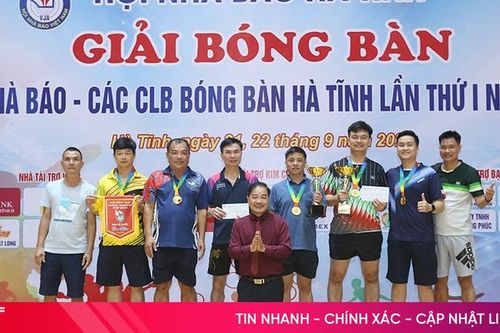 Giải Bóng bàn Hội Nhà báo - các CLB Hà Tĩnh năm 2024 thành công tốt đẹp
