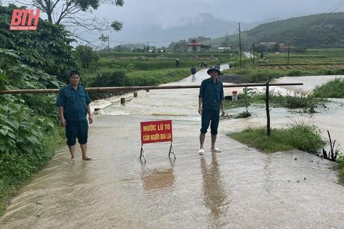 Ngọc Lặc: 26 ngầm tràn vẫn chưa lưu thông được do mưa to