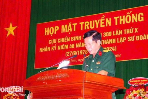 Họp mặt truyền thống cựu chiến binh Sư đoàn 309