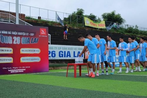 Giải bóng đá thiện nguyện S7-Cúp Bê Tông 26 Gia Lai: Hơn 17,6 triệu đồng ủng hộ đồng bào miền Bắc