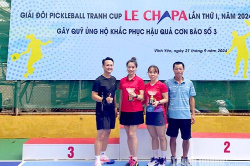 Tuyên Quang giành giải Nhì đôi nữ tại Giải đôi Pickleball Vĩnh Phúc