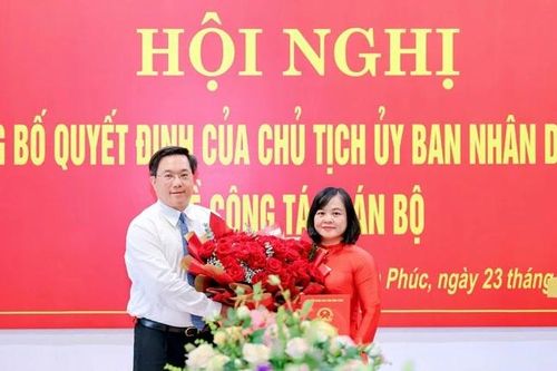 Sở Tài chính Vĩnh Phúc có tân nữ Giám đốc