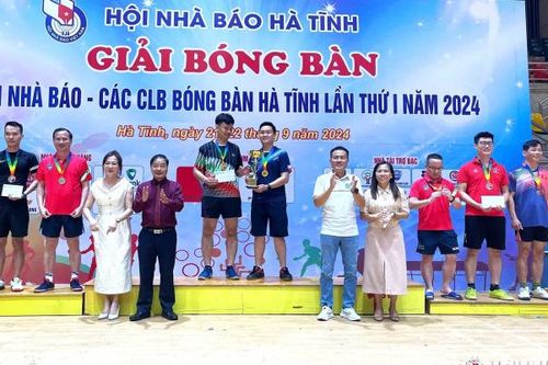 Giải Bóng bàn Hội Nhà báo - các CLB Hà Tĩnh lần I năm 2024 thành công tốt đẹp