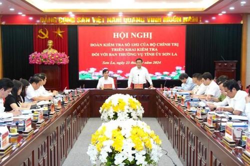 Đoàn kiểm tra của Bộ Chính trị làm việc với Ban Thường vụ Tỉnh ủy Sơn La