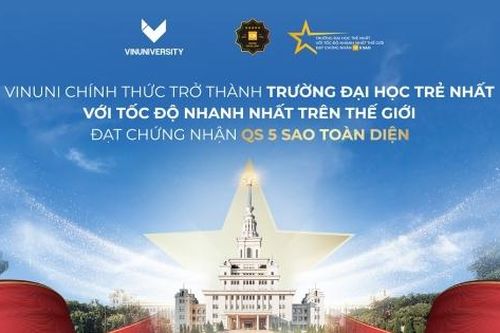 VinUni trở thành đại học trẻ nhất, tốc độ nhanh nhất thế giới đạt chứng nhận QS 5 sao