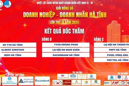 10 đội tranh tài Giải Bóng đá doanh nghiệp - doanh nhân Hà Tĩnh